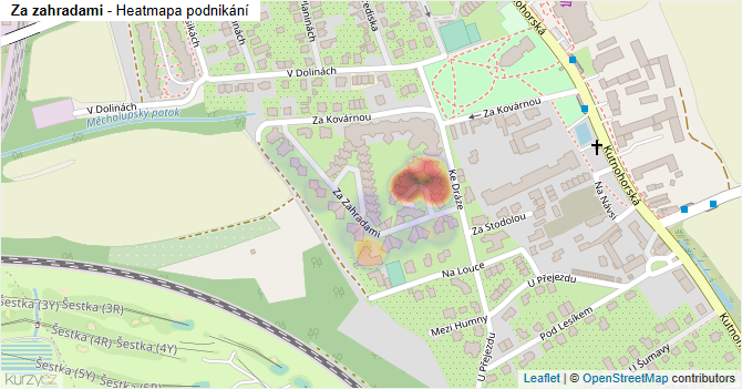 Za zahradami - mapa podnikání