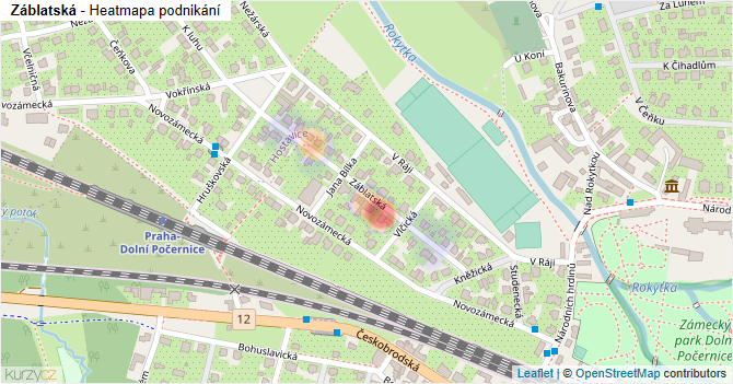 Záblatská - mapa podnikání