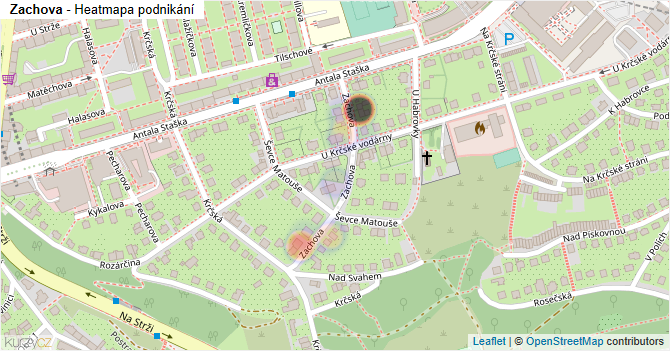 Zachova - mapa podnikání