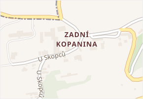 Zadní Kopanina v obci Praha 4 - mapa části obce