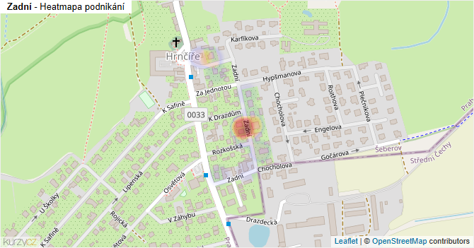 Zadní - mapa podnikání
