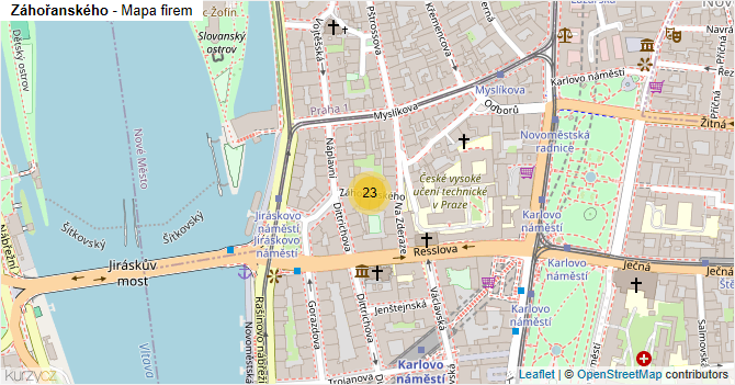 Záhořanského - mapa firem