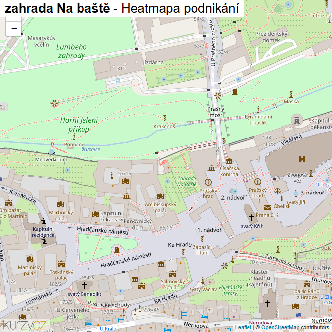 Mapa zahrada Na baště - Firmy v ulici.