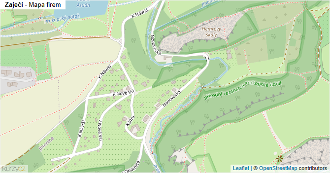 Zaječí - mapa firem