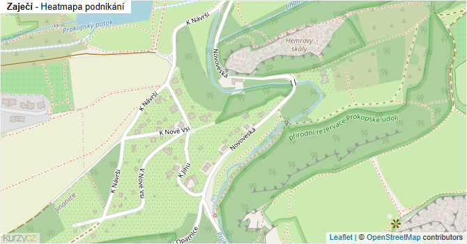 Zaječí - mapa podnikání