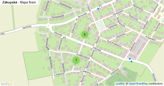 Zákupská - mapa firem