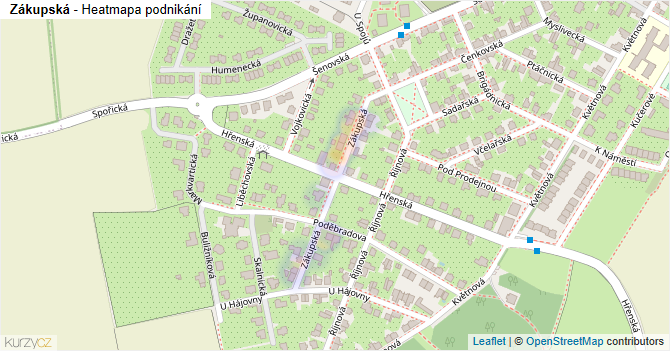 Zákupská - mapa podnikání