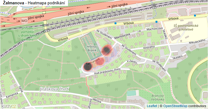 Žalmanova - mapa podnikání