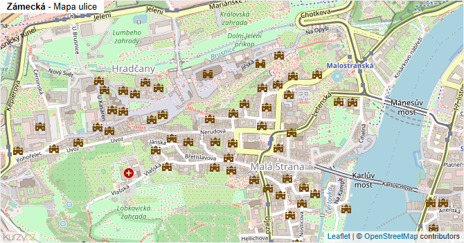 Zámecká - mapa ulice