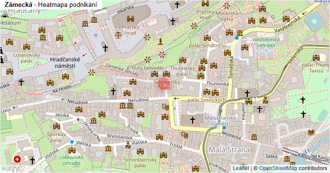 Zámecká - mapa podnikání