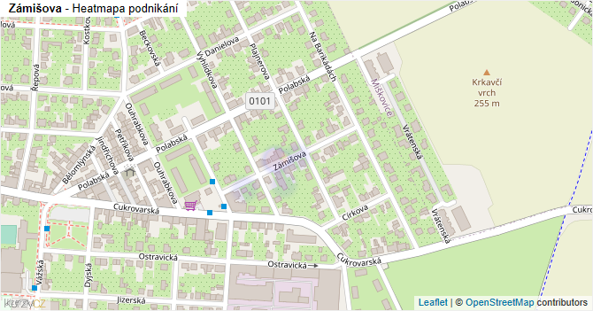 Zámišova - mapa podnikání