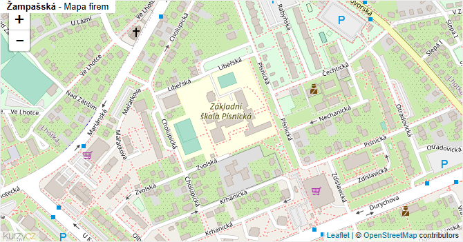 Žampašská - mapa firem
