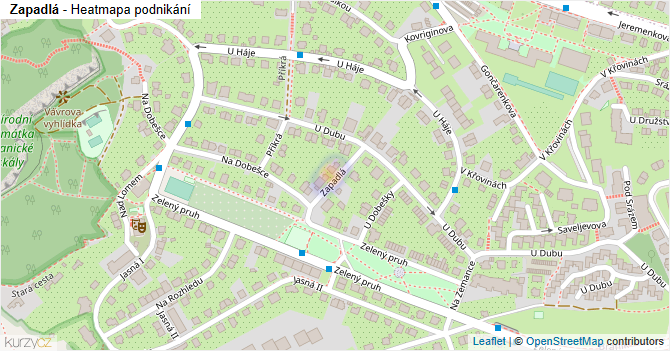 Zapadlá - mapa podnikání