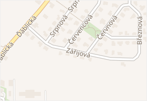 Zářijová v obci Praha - mapa ulice