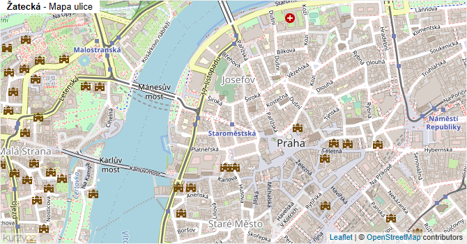 Žatecká - mapa ulice
