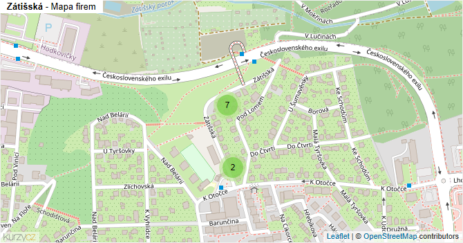 Zátišská - mapa firem