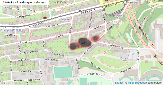Závěrka - mapa podnikání