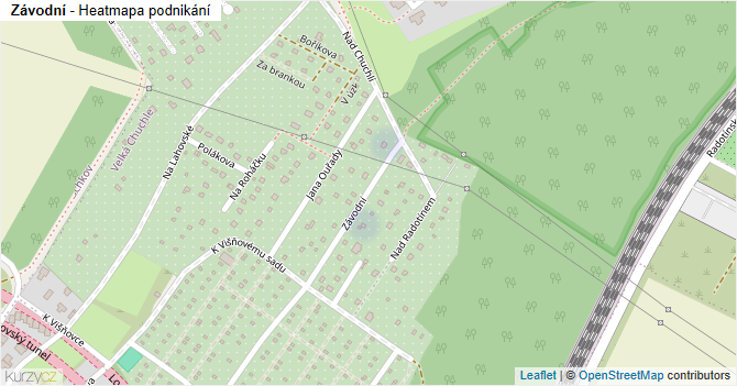Závodní - mapa podnikání