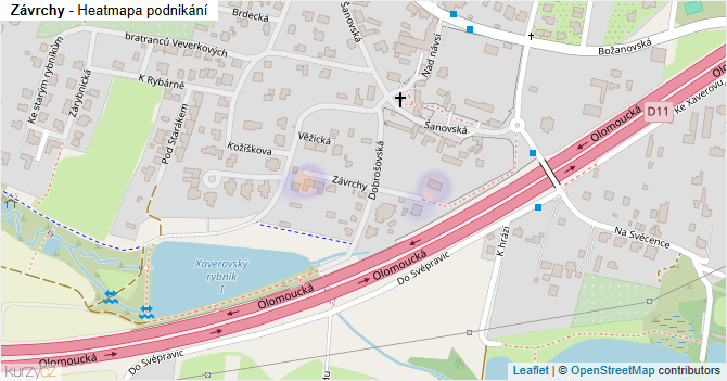 Závrchy - mapa podnikání