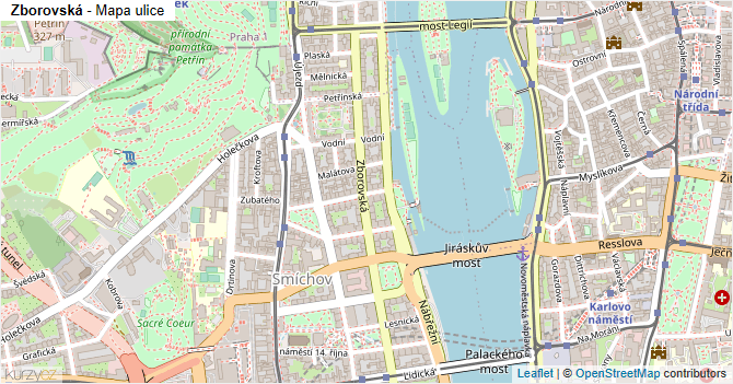 Zborovská - mapa ulice