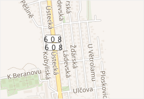 Žďárská v obci Praha - mapa ulice
