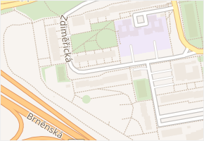 Zdiměřická v obci Praha - mapa ulice