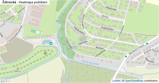 Ždírnická - mapa podnikání