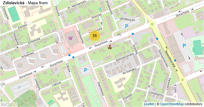 Zdislavická - mapa firem