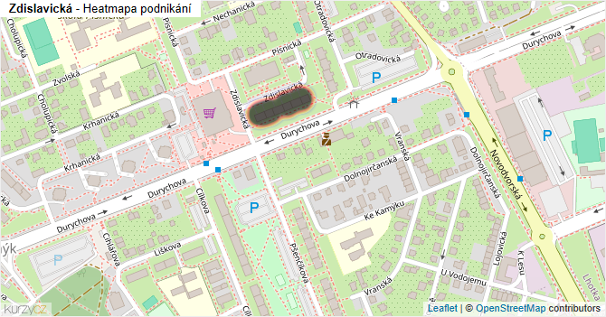 Zdislavická - mapa podnikání