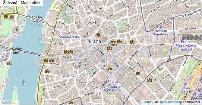 Železná - mapa ulice