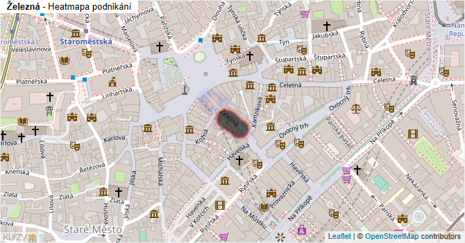 Železná - mapa podnikání