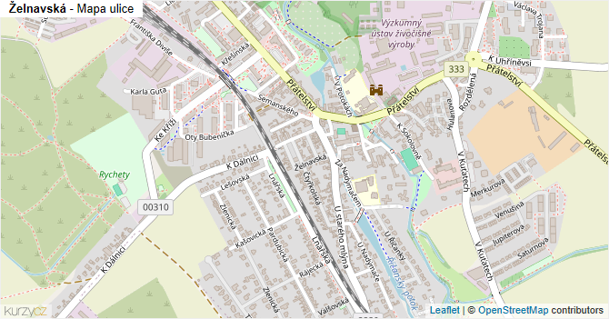 Želnavská - mapa ulice