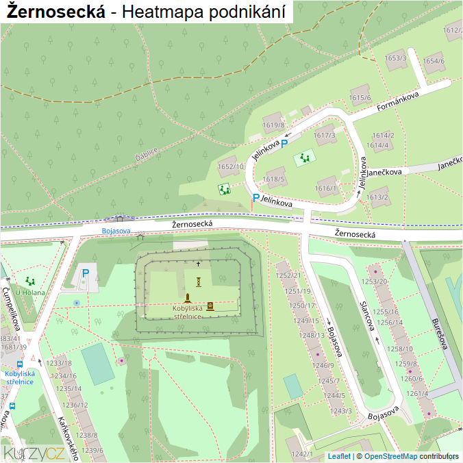 Mapa Žernosecká - Firmy v ulici.