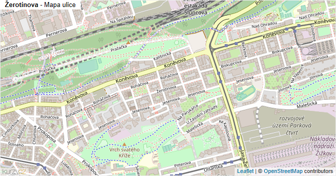 Žerotínova - mapa ulice