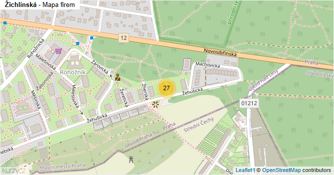 Žichlínská - mapa firem