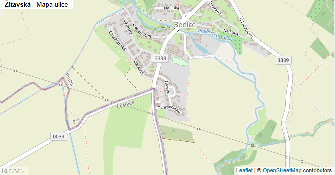 Žitavská - mapa ulice