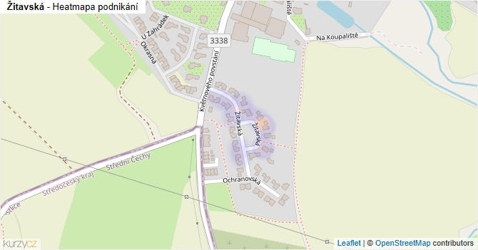 Žitavská - mapa podnikání