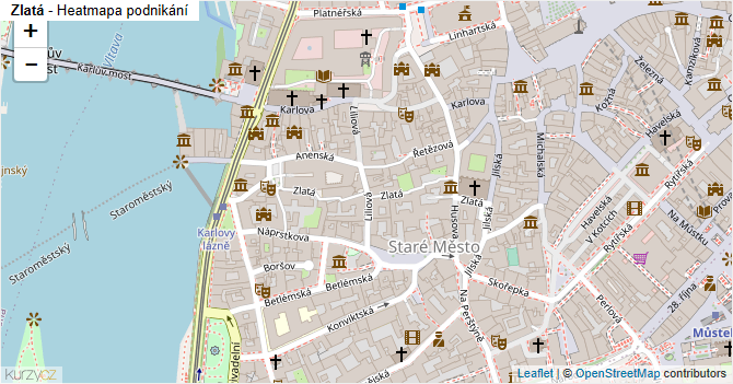 Zlatá - mapa podnikání