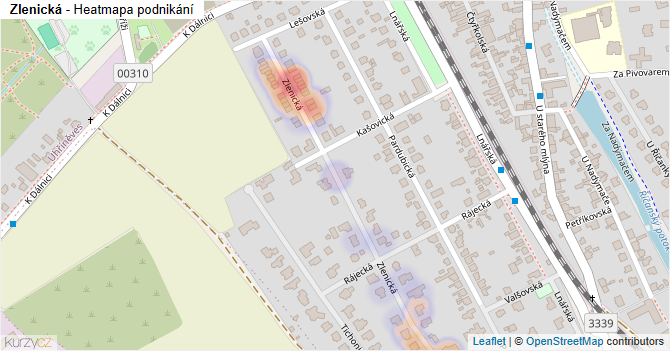 Zlenická - mapa podnikání