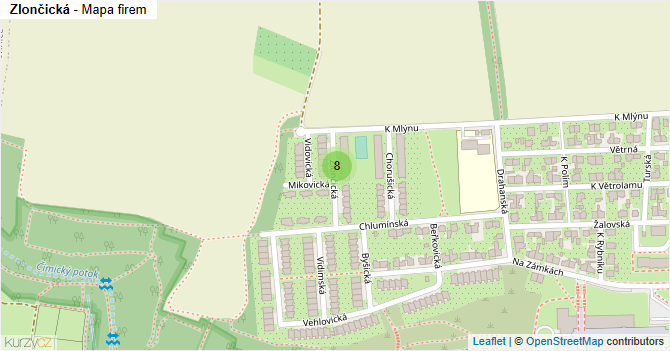 Zlončická - mapa firem
