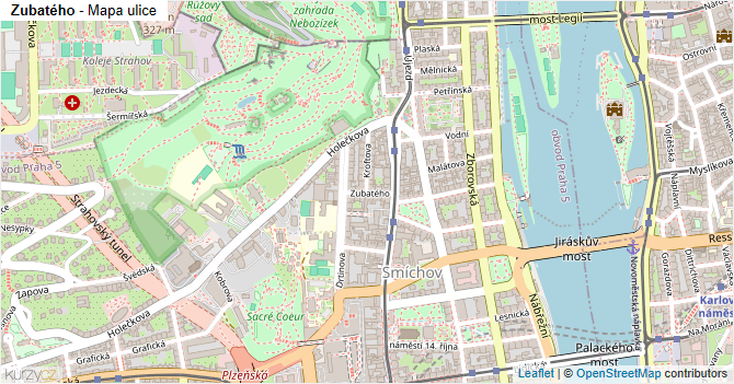 Zubatého - mapa ulice