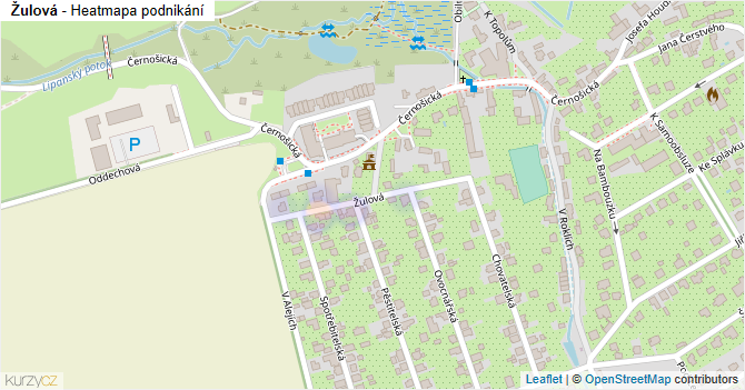 Žulová - mapa podnikání