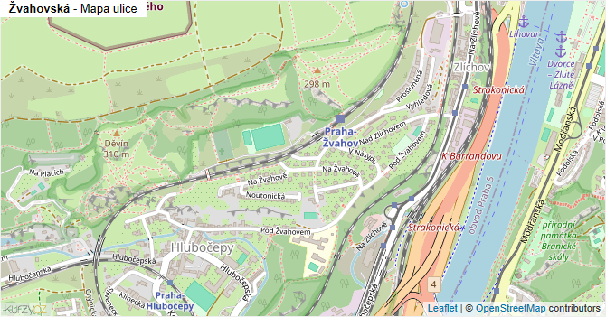 Žvahovská - mapa ulice
