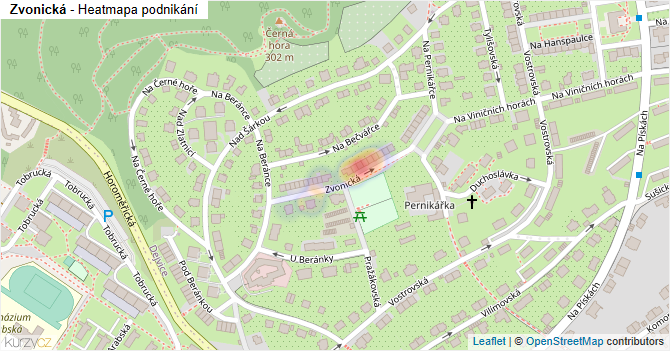 Zvonická - mapa podnikání