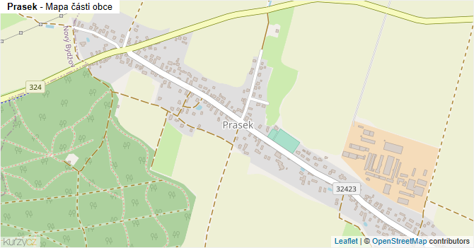 Prasek - mapa části obce