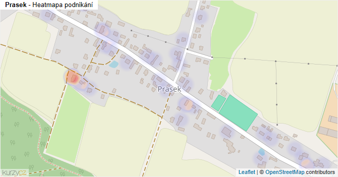 Prasek - mapa podnikání