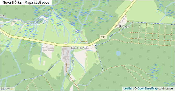 Nová Hůrka - mapa části obce