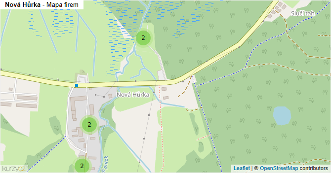Nová Hůrka - mapa firem