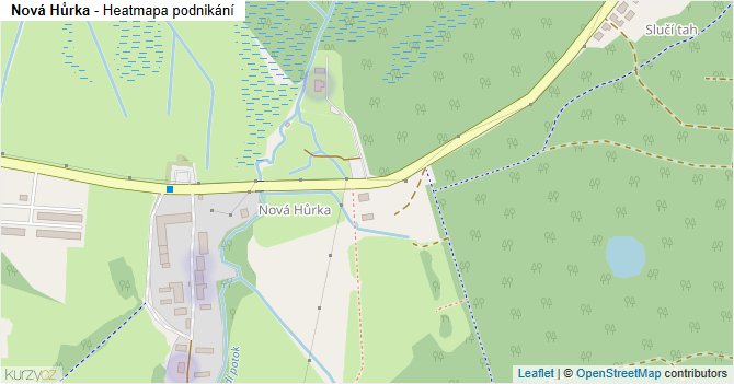 Nová Hůrka - mapa podnikání