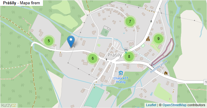 Prášily - mapa firem